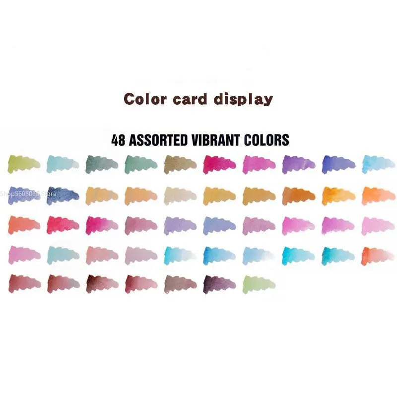 48 Цветов, набор однотонных акварельных красок, Студенческая ручка для рисования, акварельная бумага, Портативная железная коробка Для смешивания цветов, концентрированный пигмент