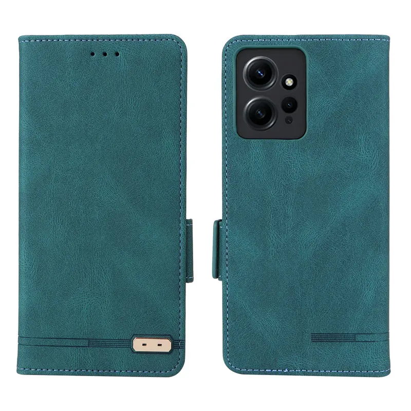 Redmi Note 12 4G Роскошная текстура кожи Кожаный флип-кейс Бумажник-книжка Противоударный полный чехол для телефонов XIAOMI Redmi Note12