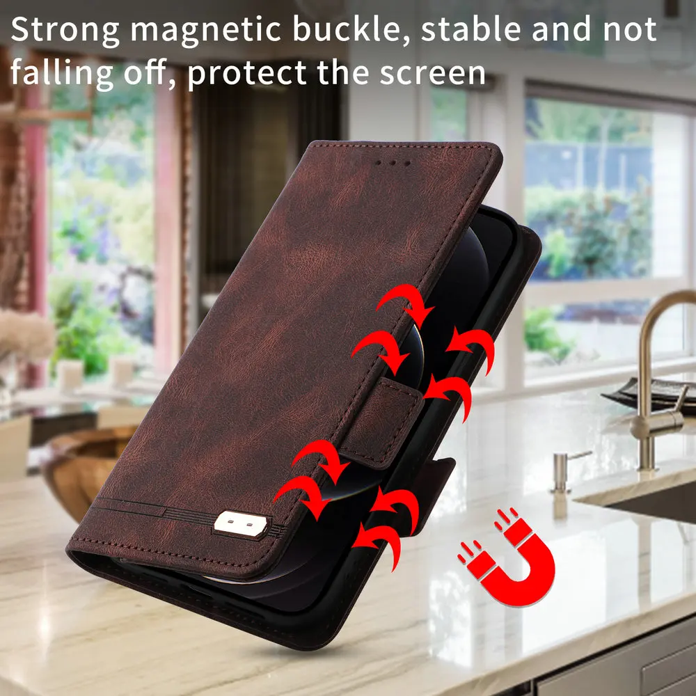 Redmi Note 12 4G Роскошная текстура кожи Кожаный флип-кейс Бумажник-книжка Противоударный полный чехол для телефонов XIAOMI Redmi Note12