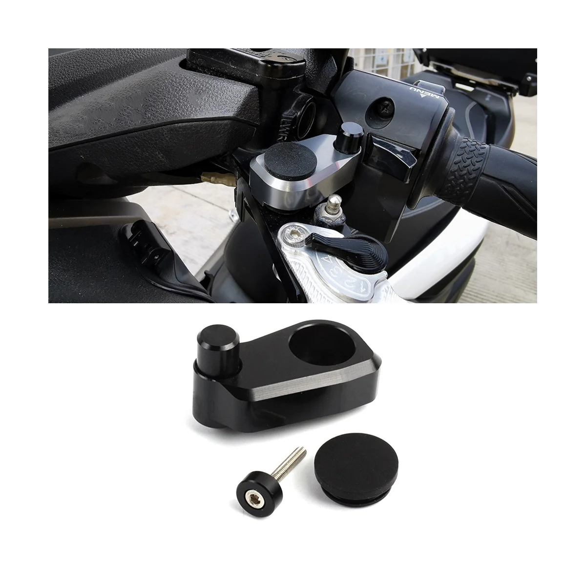 Аксессуары для мотоциклов Yamaha Nmax 155 V1 & V2 крышка кнопки заднего тормоза из алюминиевого сплава черного цвета