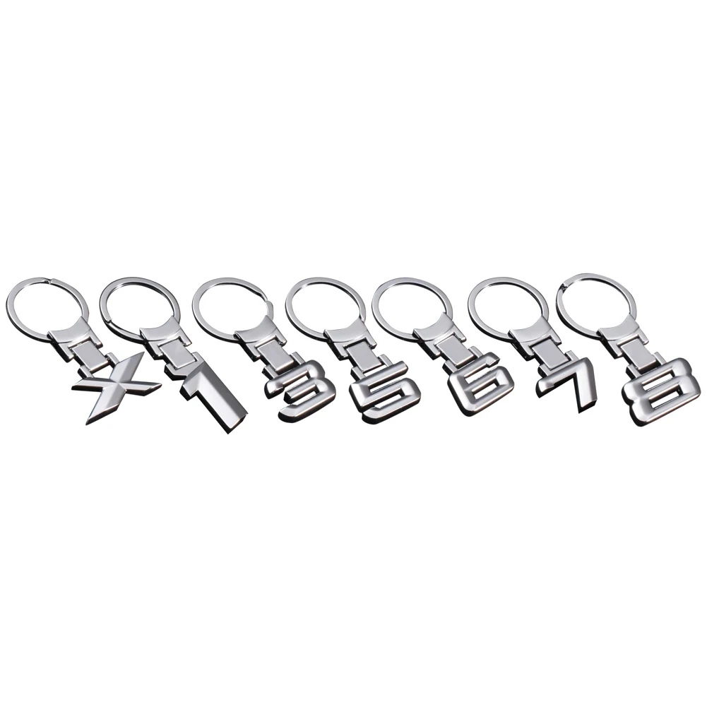 Брелок для ключей От автомобиля Брелок С Номером Эмблемы Брелок Для ключей Из Цинкового Сплава 3D Стиль X 1 3 5 6 7 8 Серия Номеров Кулон Автомобильный Брелок Для Ключей