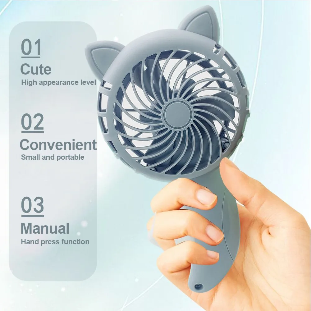 Вентилятор Xiaomi Портативный электрический ручной ручной вентилятор Mini без батареи Бытовой Офисный милый вентилятор с мультяшным охлаждением