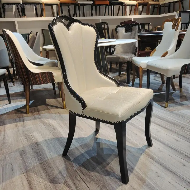 Кожаные дизайнерские обеденные стулья, современные роскошные стулья для гостиной в скандинавском стиле, мебель для кухни Muebles Para El Hogar середины века