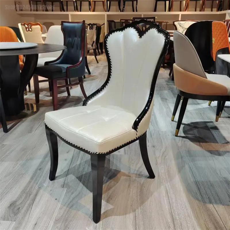 Кожаные дизайнерские обеденные стулья, современные роскошные стулья для гостиной в скандинавском стиле, мебель для кухни Muebles Para El Hogar середины века