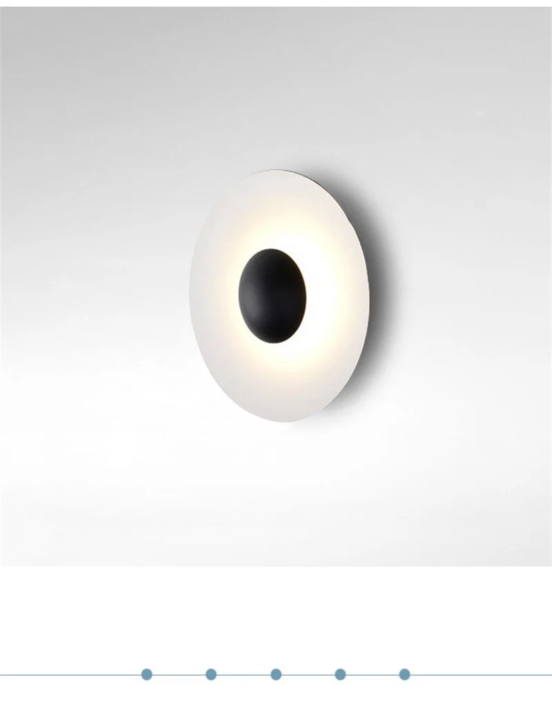 Круглый настенный светильник Hongcui в скандинавском стиле, алюминиевый Современный модный светильник-бра, Новый дизайн для креативной спальни