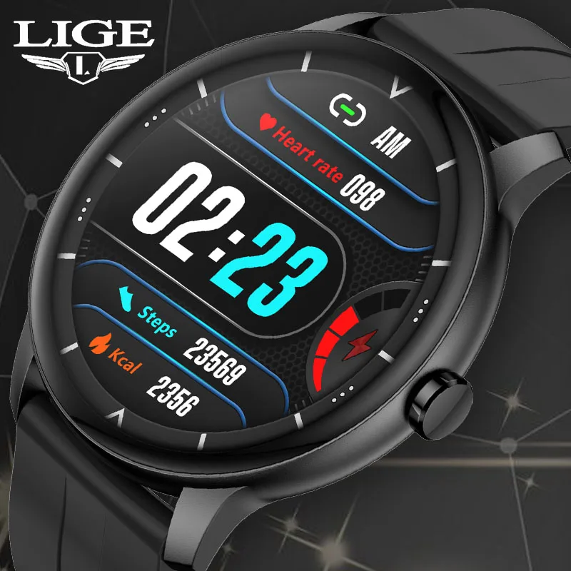 Мужские смарт-часы LIGE, Bluetooth-браслет для вызова, монитор артериального давления, фитнес-трекер, мужские умные часы, спортивные женские часы