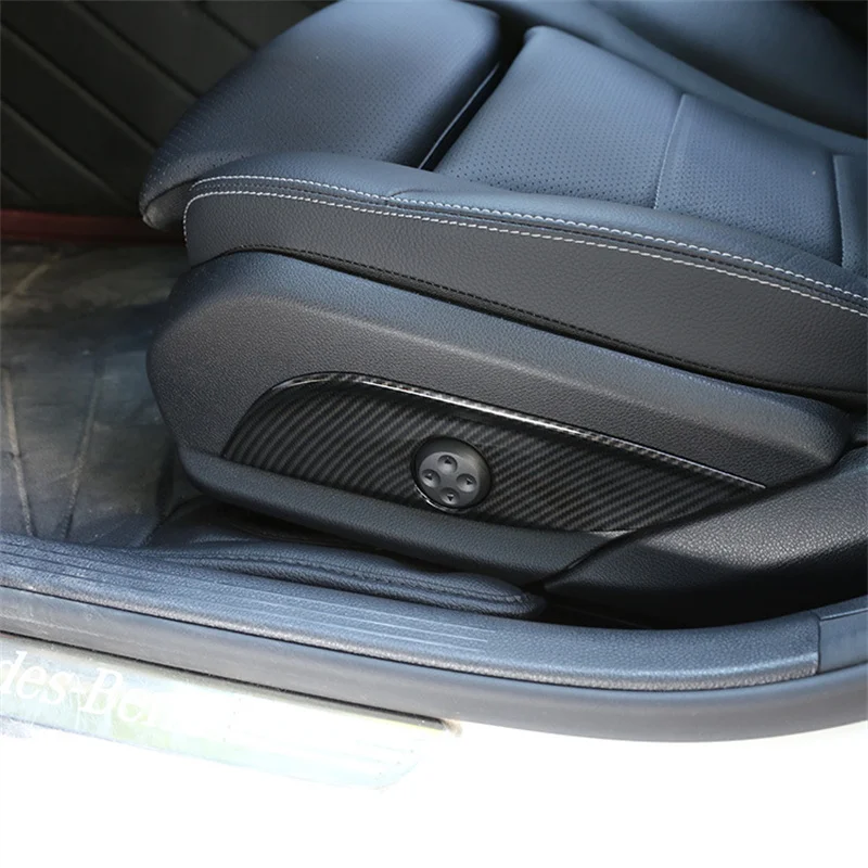 Стайлинг Автомобиля Из Углеродного Волокна Панель Регулировки Бокового Сиденья Кнопка Включения Накладка Крышки Для Mercedes Benz E C GLC GLS Class W205 W212 W213