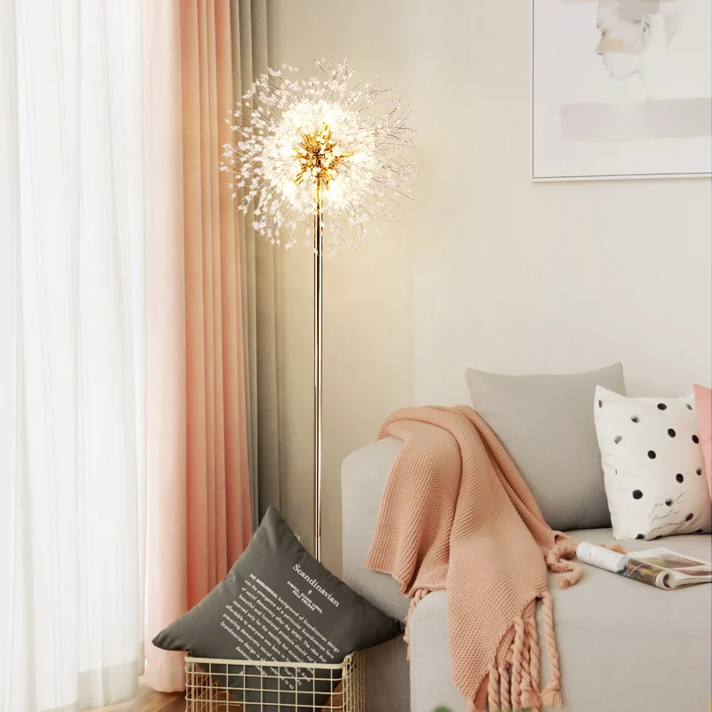 Торшер, прикроватная лампа для гостиной, спальни, простое хрустальное освещение
