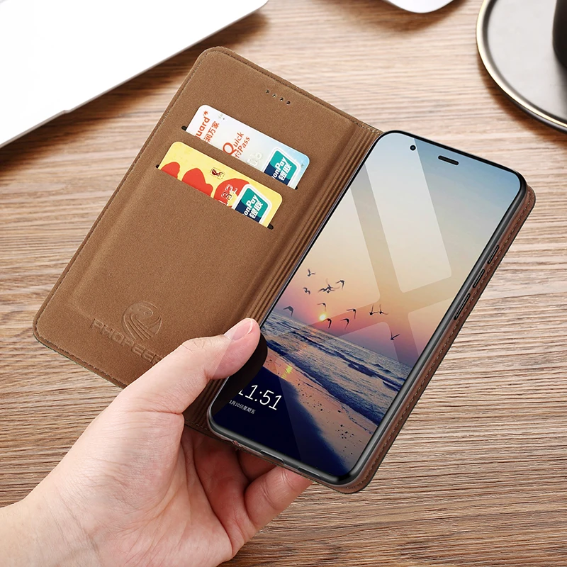 Чехол Для Телефона Из Натуральной Кожи XiaoMi Redmi Note 5 6 7 8 8T 8 9s 9t Pro Max С Откидной Крышкой И Карманом Для Карт-Подставкой